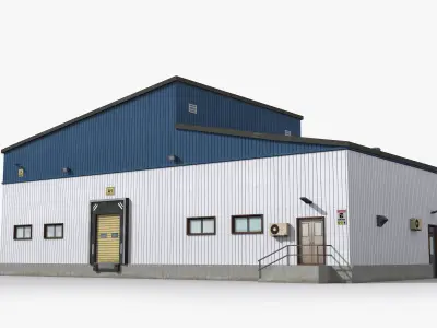 Factory x31 Low-poly 3D model