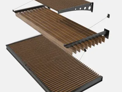 Steel canopy 3D model