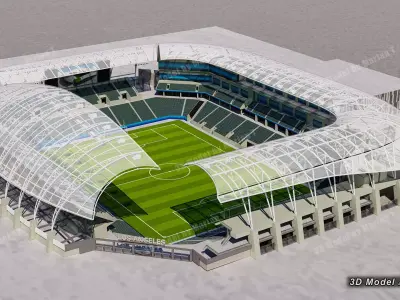 BMO Stadium  Low-poly 3D model