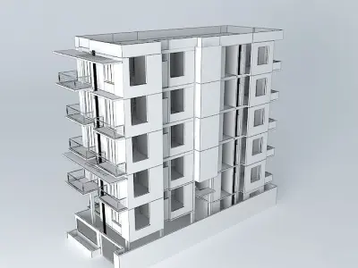apartment building bangladesh 3D model