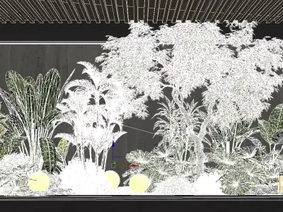 Courtyard plant landscape 3D model