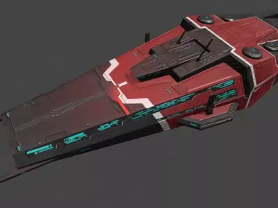 Khypol Spaceship MK II Low-poly 3D model