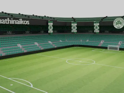 Panathinaikos Football Stadium Low-poly 3D model