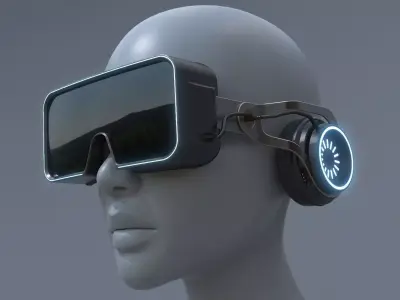 Sci Fi VR AR Headset Glasses 3D model