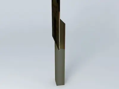 Eco Rail Track STOP Sign Dummy Old Steam Days Free 3D model