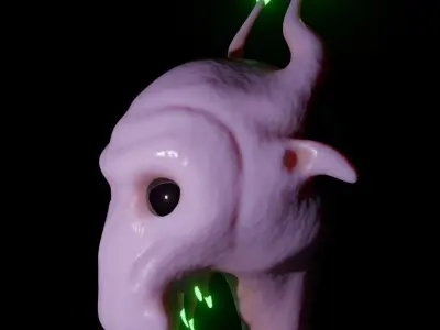 Alien Head Sculpt  Free 3D model