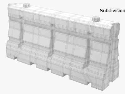 Traffic Barrier 1 3D model
