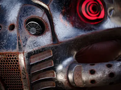 sci-fi helmet Low-poly 3D model