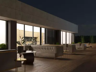 Garden Design with Line Model Pergola 3D model