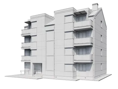 Residential building V2 3D model
