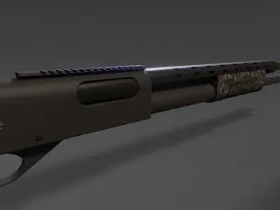 Remington 870 Free low-poly 3D model