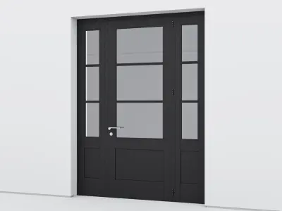 Aluminium door 167 3D model