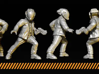 Corporate droids 3D print model