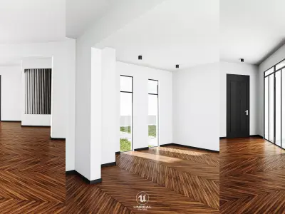 Small Modern House Low-poly 3D model