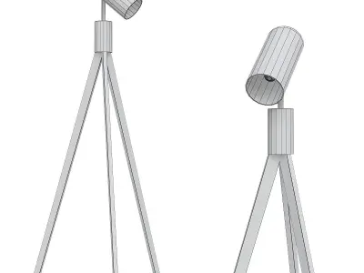 Floor Lamp low poly 3d models collection 15 pieces Low-poly 3D model