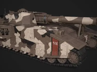 Next Generation Tank Low-poly 3D model
