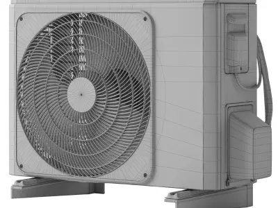 Outdoor unit of Royal Clima air conditioner Low-poly 3D model