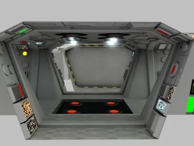 Sci-fi corridors construction kit 3D model
