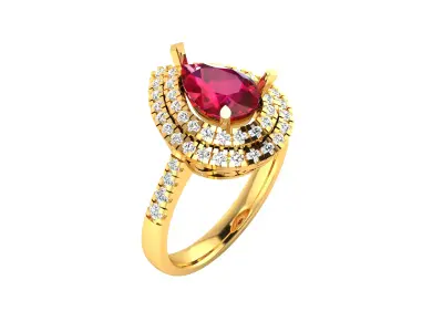 Women Ring  Render 3dm STL OBJ FBX Details 3D print model 181