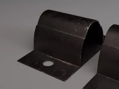 Metal Door Lock Bolt 3D model