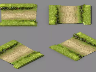Explore mountains - mountain road - the surface 01 3D model