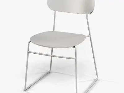 Modus PLC Wire plywood seat chair 3D model