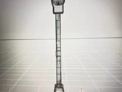 Low Poly Street Lamp - Stylized Game Ready Asset Low-poly 3D model