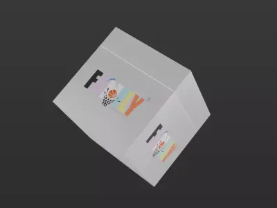 Invitation White Cubic Box 3D model