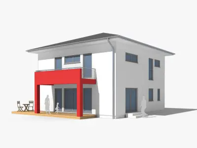 7 villa models 3D model