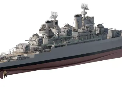 WW2 US NAVY DESTROYER 3D model by stationary94