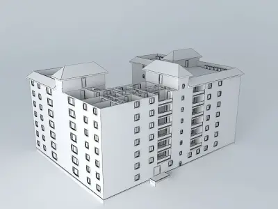 Apartment Complex Building Free 3D model