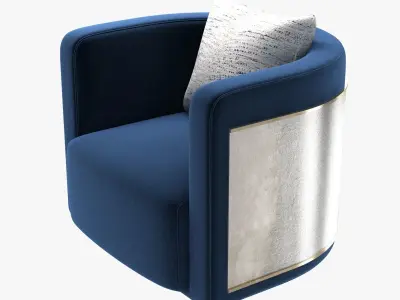 Promemoria pervinca swivel armchair 3D model