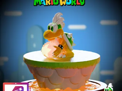 Larry Koopaling toy from Super Mario World Free 3D print model