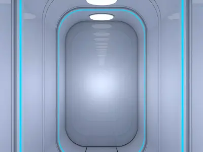 Sci Fi Tunnel 3D model 43