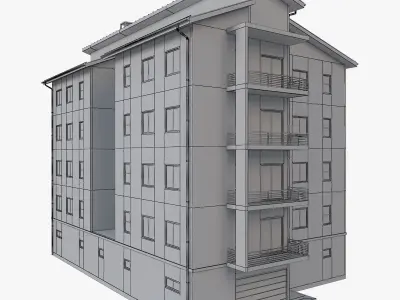 Apartment Building 10 3D model