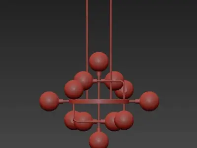 Viaggio chandelier with balls hanging from it 3D model