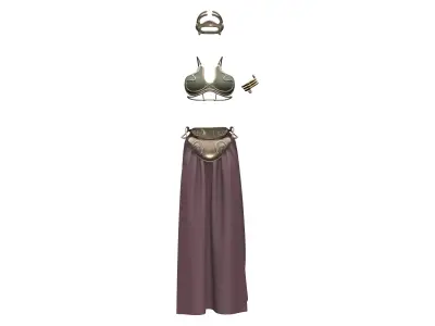 Full Belly Dancer Costume Low-poly 3D model