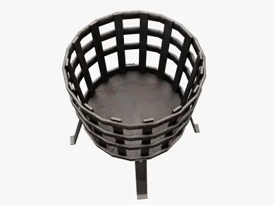 Iron Brazier Low-poly 3D model