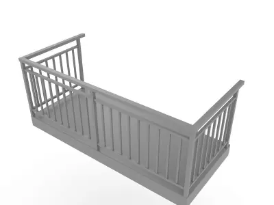 Balcony railing 3D model