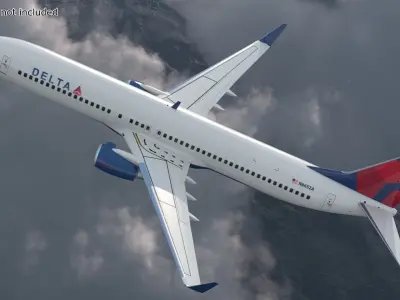  Delta Airlines Boeing 737-900 with Interior and Doors Rigged 