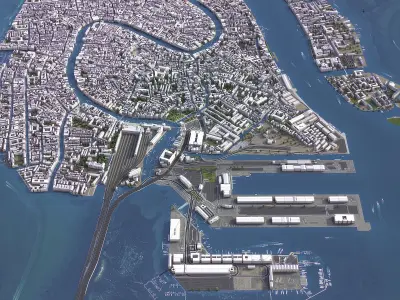 Venice - 3D City Model Low-poly 3D model