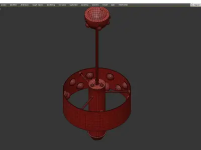 Hand Sculpted Contemporary Pendant by Kalin Asenov Studio Low-poly 3D model