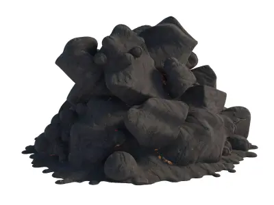 coal pile Low-poly 3D model