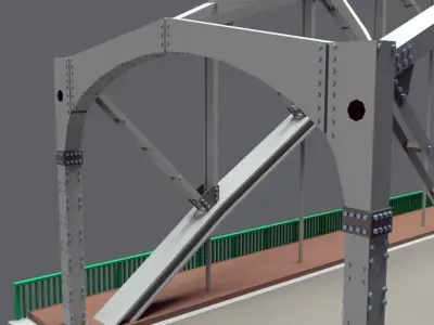 Bridge Muxranski LP Low-poly 3D model