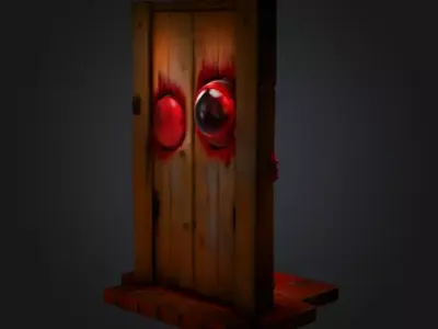 Creepy Red Alert Low-poly 3D model