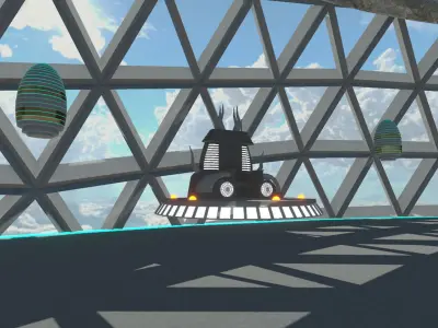 Sci-Fi King Hall 3D model