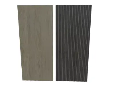 Fluted Wood Architectural Wall Panels 3D model