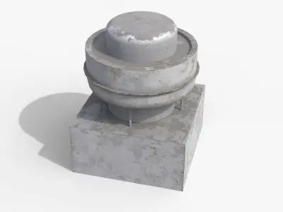 Roof Air Conditioner Ventilation Low-poly 3D model
