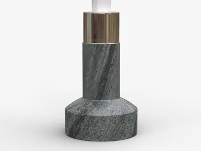 Tall Marble Candleholder Low-poly 3D model