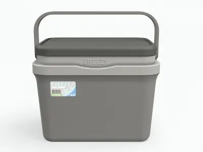 Plastic Cooler Gray Clean Low-poly 3D model